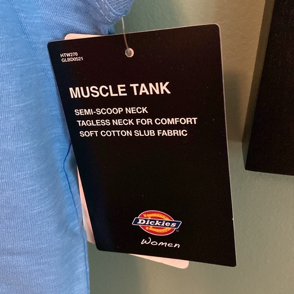 NWT Dickies Women’s Muscle Tank S/P Blue - Picture 6 of 6